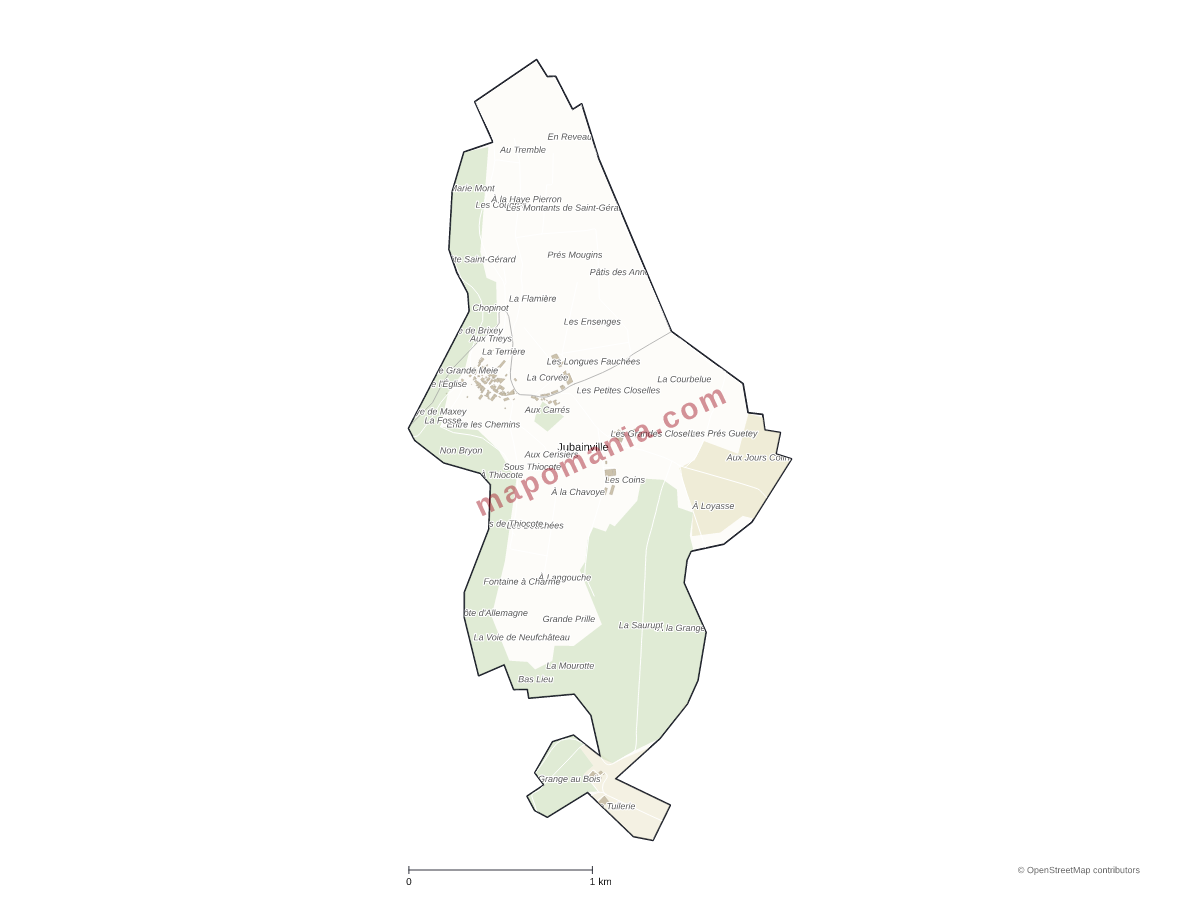 Carte de Jubainville à personnaliser