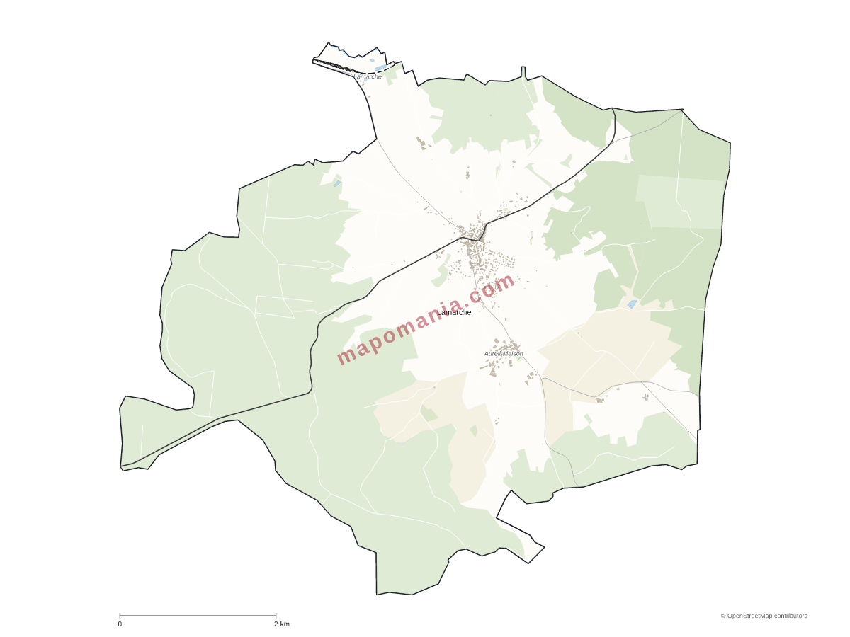 Carte de Lamarche à personnaliser