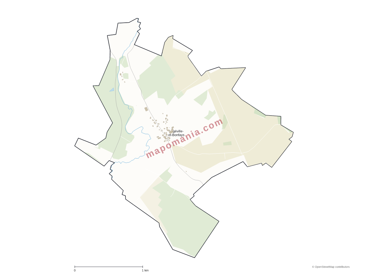 Carte de Légéville-et-Bonfays à personnaliser