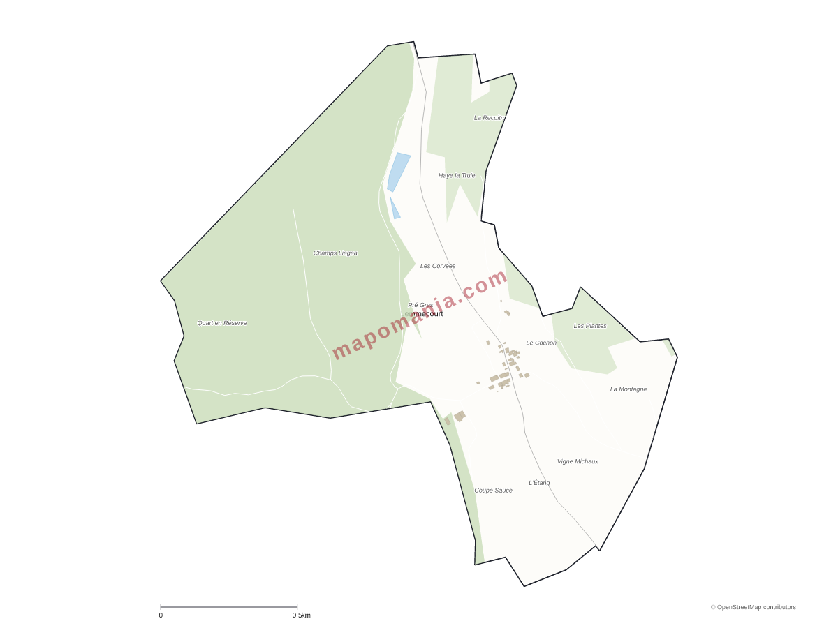 Carte de Lemmecourt à personnaliser