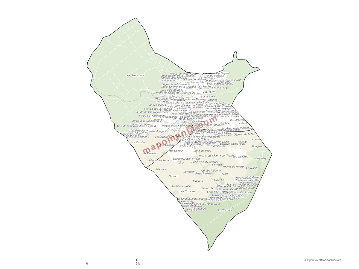 Carte de Liffol-le-Grand à personnaliser