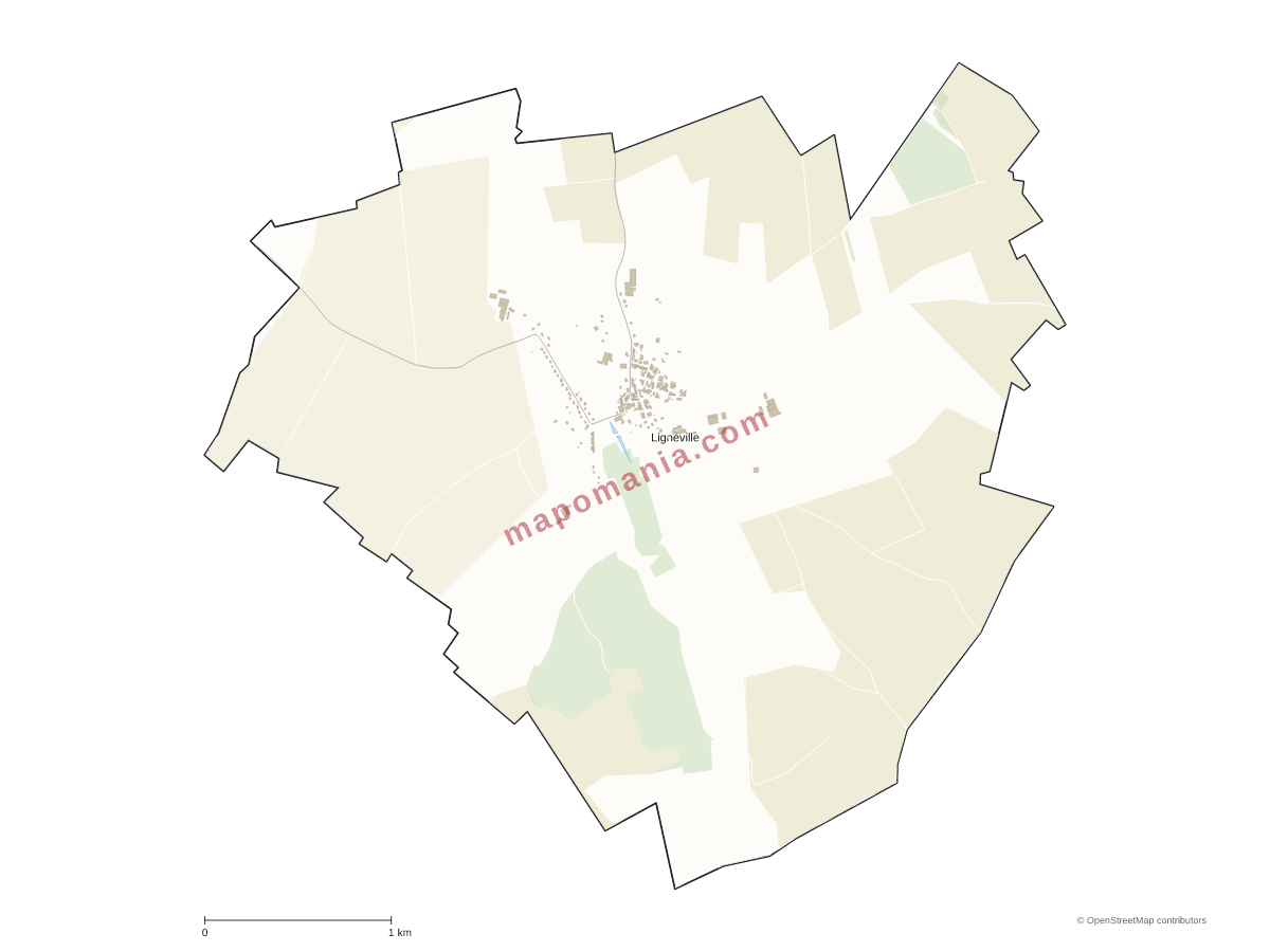 Carte de Lignéville à personnaliser