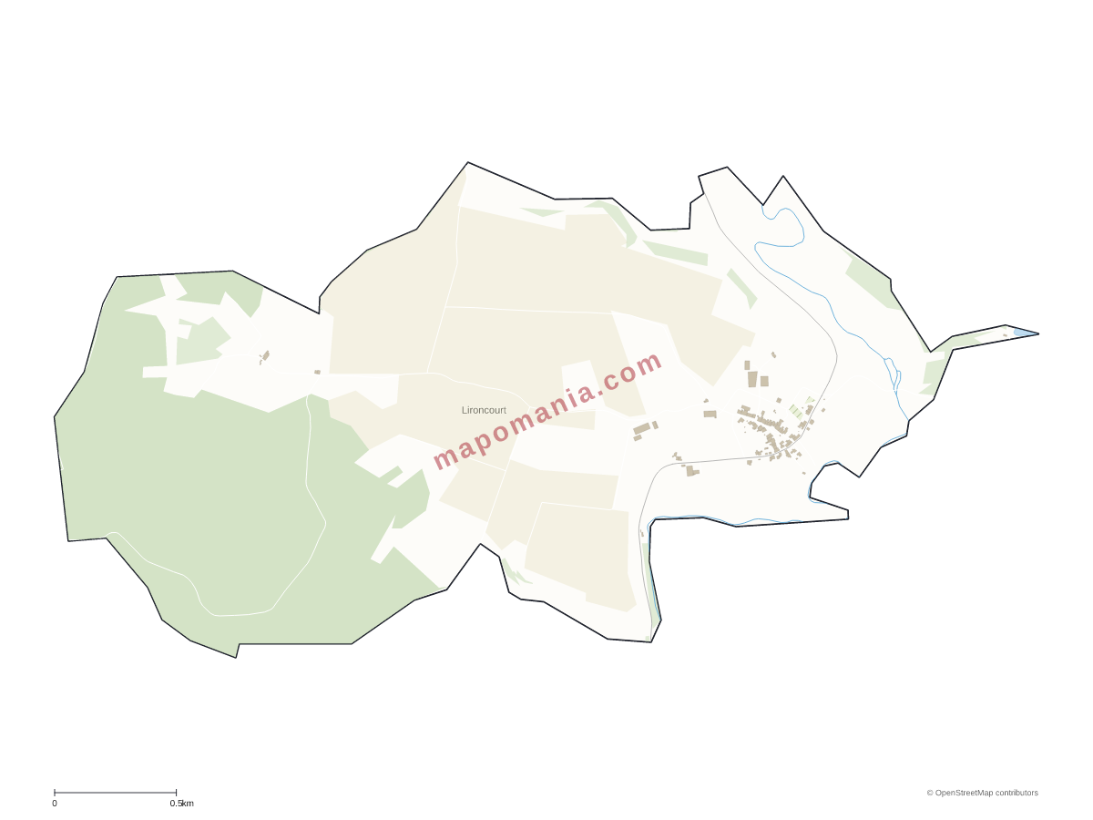 Carte de Lironcourt à personnaliser