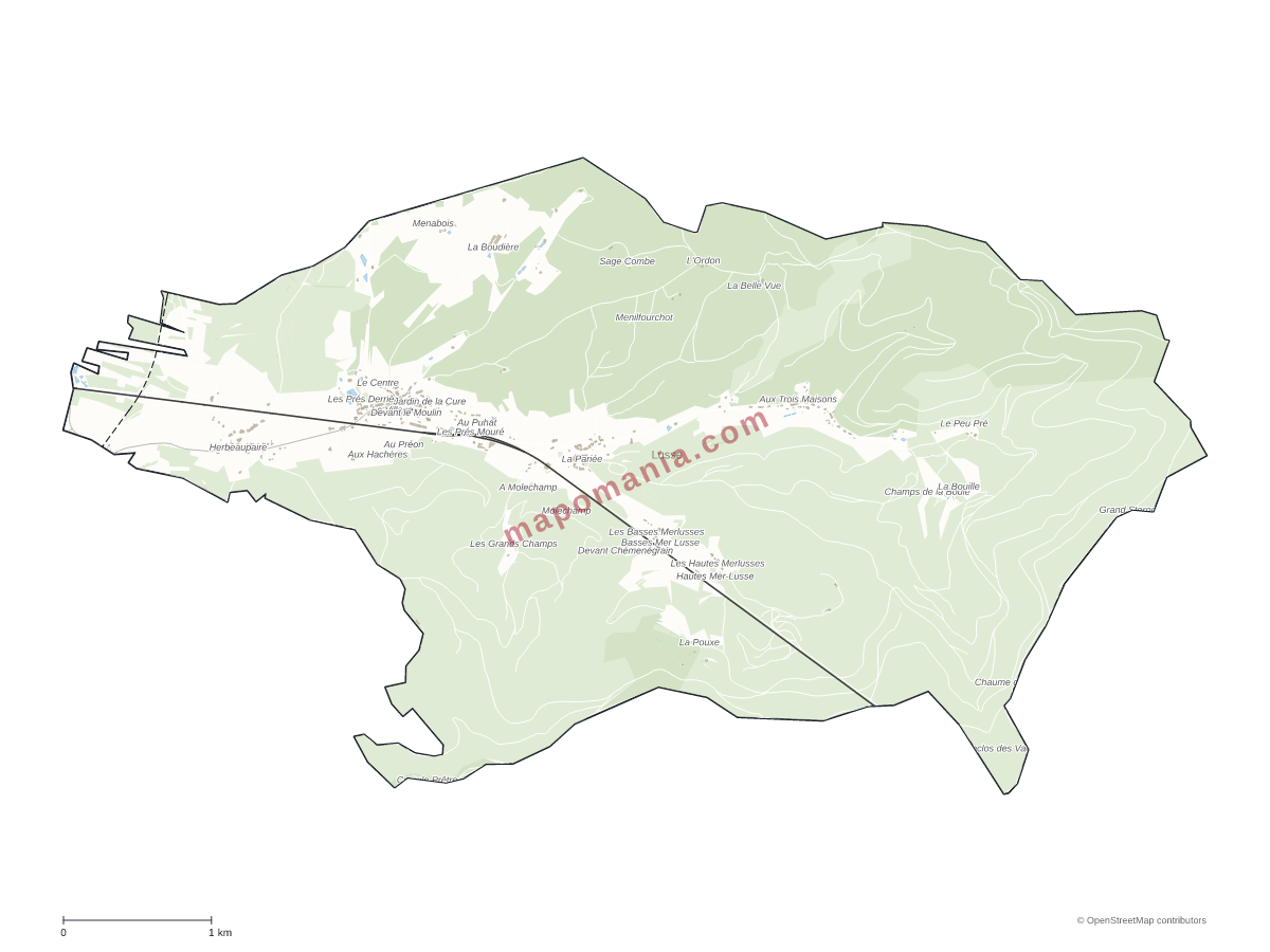 Carte de Lusse à personnaliser