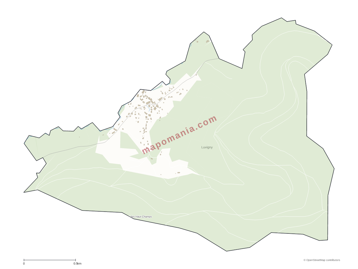 Carte de Luvigny à personnaliser