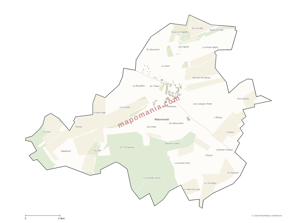 Carte de Maconcourt à personnaliser
