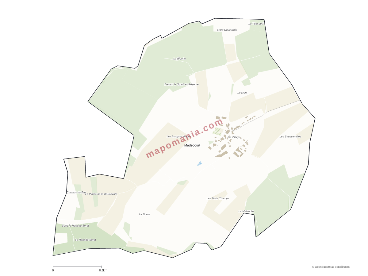 Carte de Madecourt à personnaliser