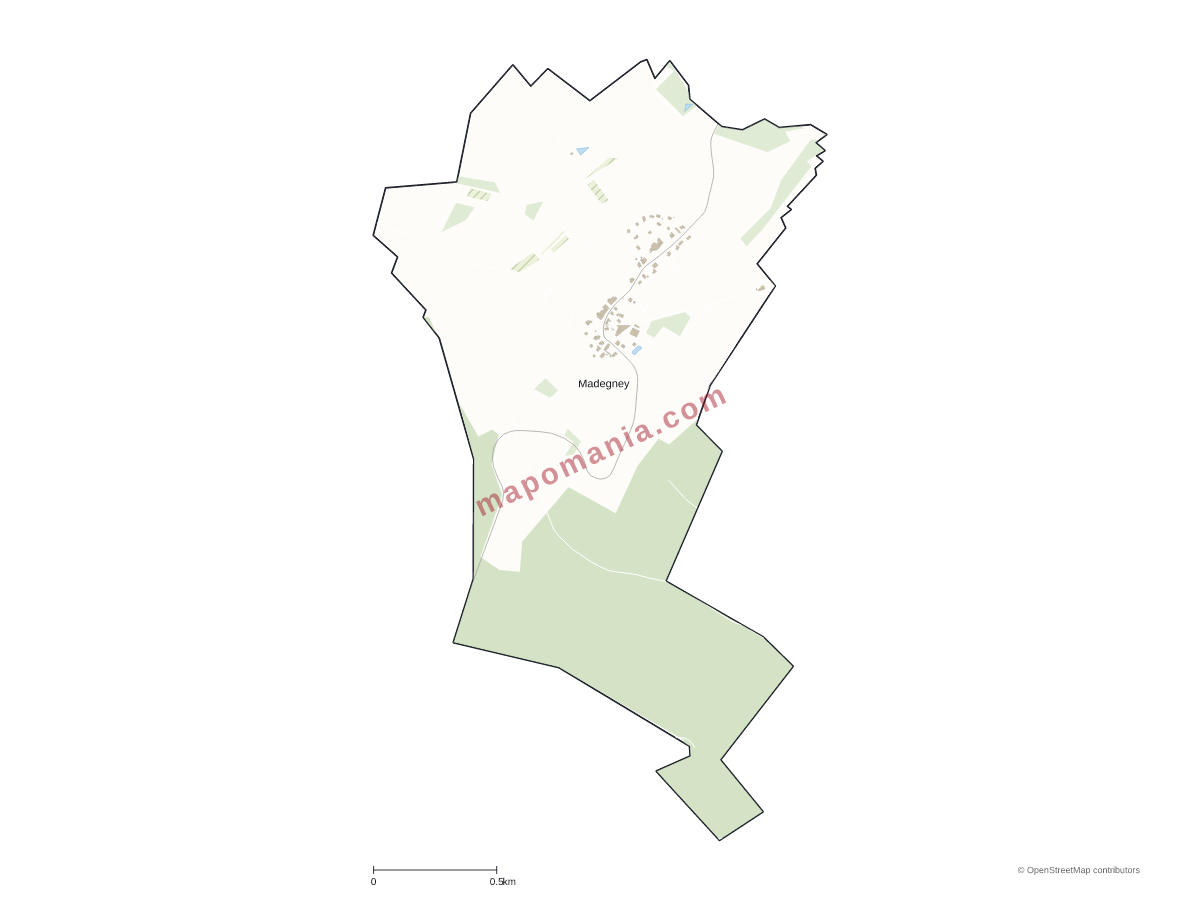Carte de Madegney à personnaliser