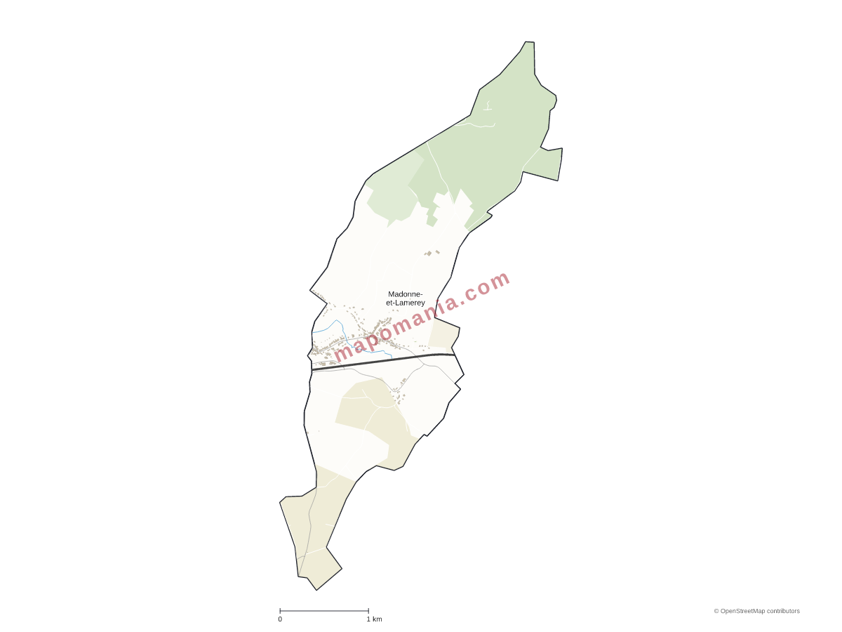Carte de Madonne-et-Lamerey à personnaliser