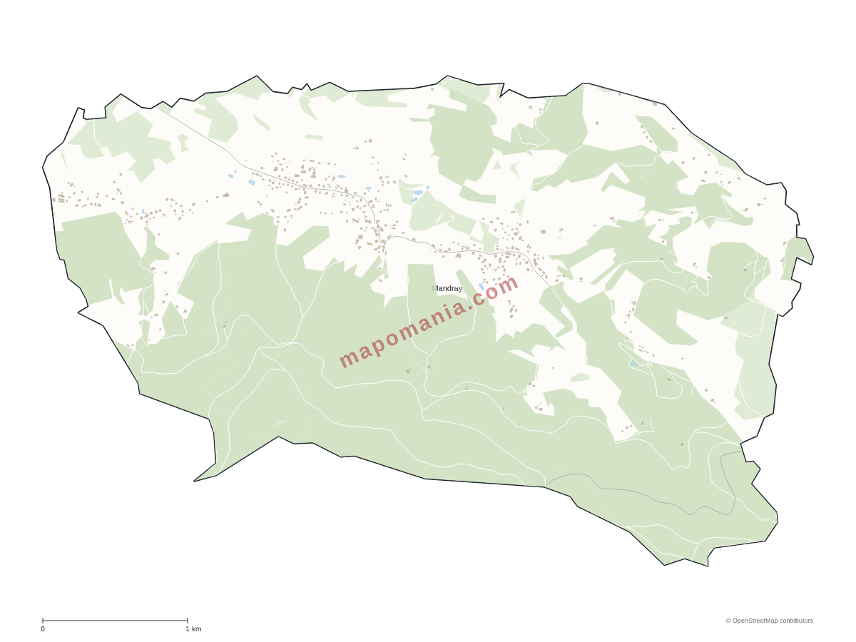 Carte de Mandray à personnaliser
