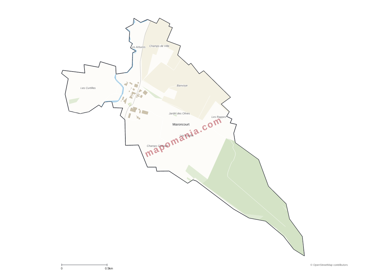 Carte de Maroncourt à personnaliser