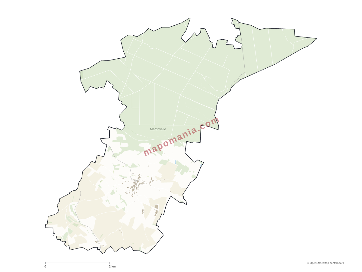 Carte de Martinvelle à personnaliser