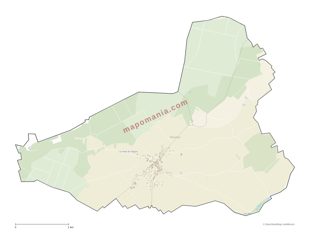 Carte de Mazeley à personnaliser