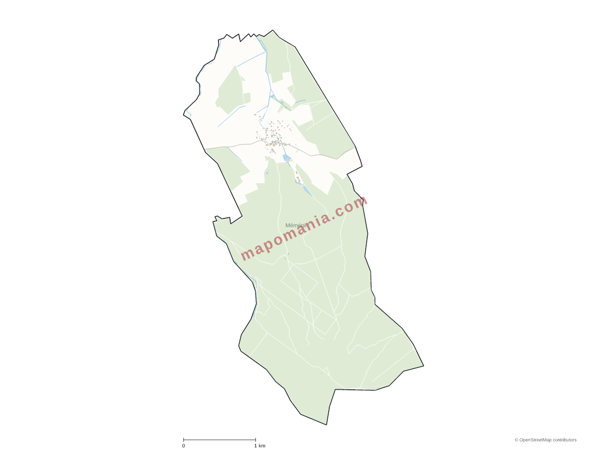 Carte de Méménil à personnaliser