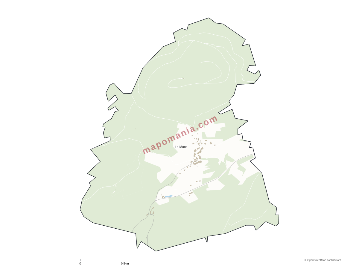 Carte de Le Mont à personnaliser