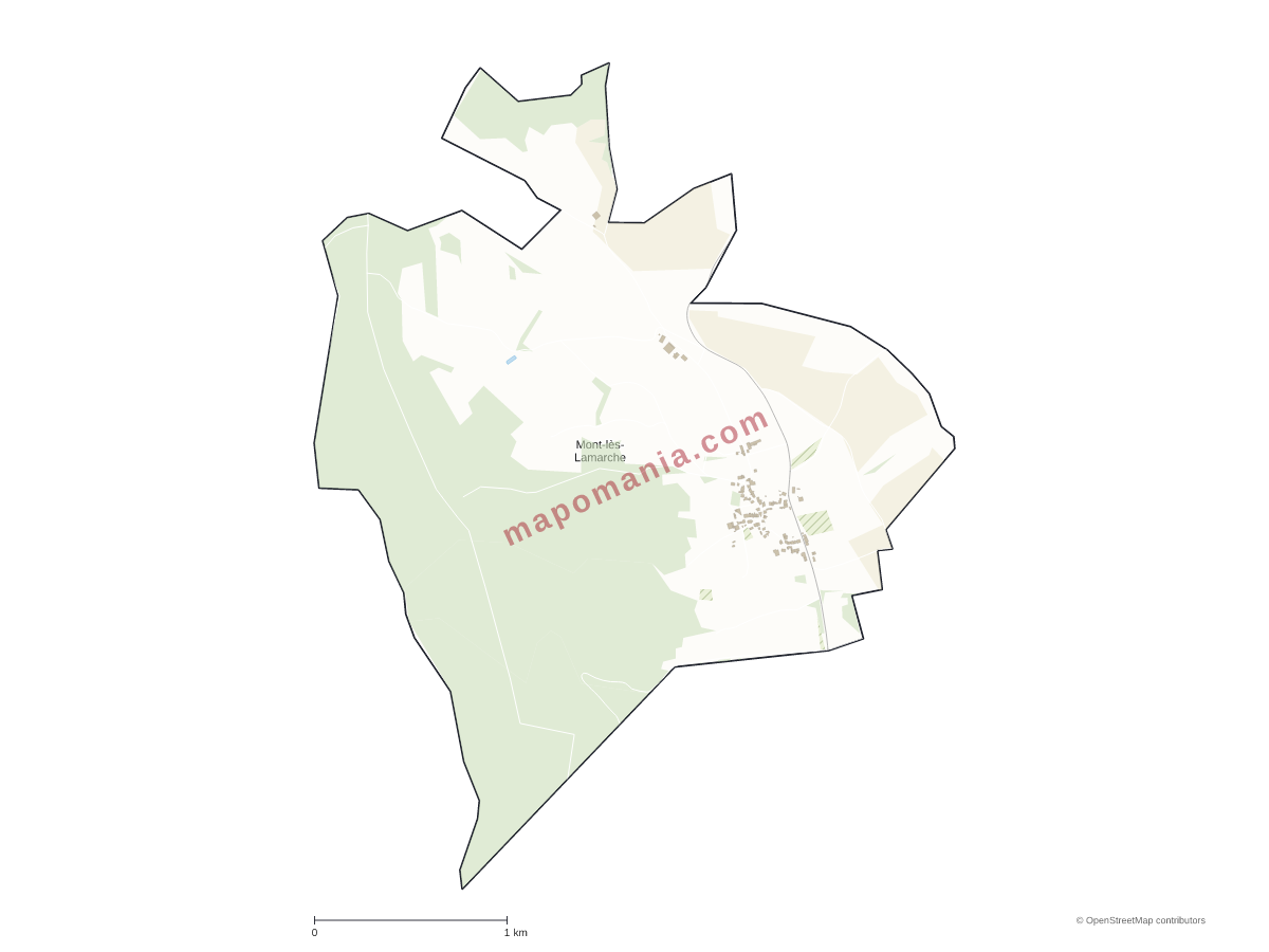 Carte de Mont-lès-Lamarche à personnaliser