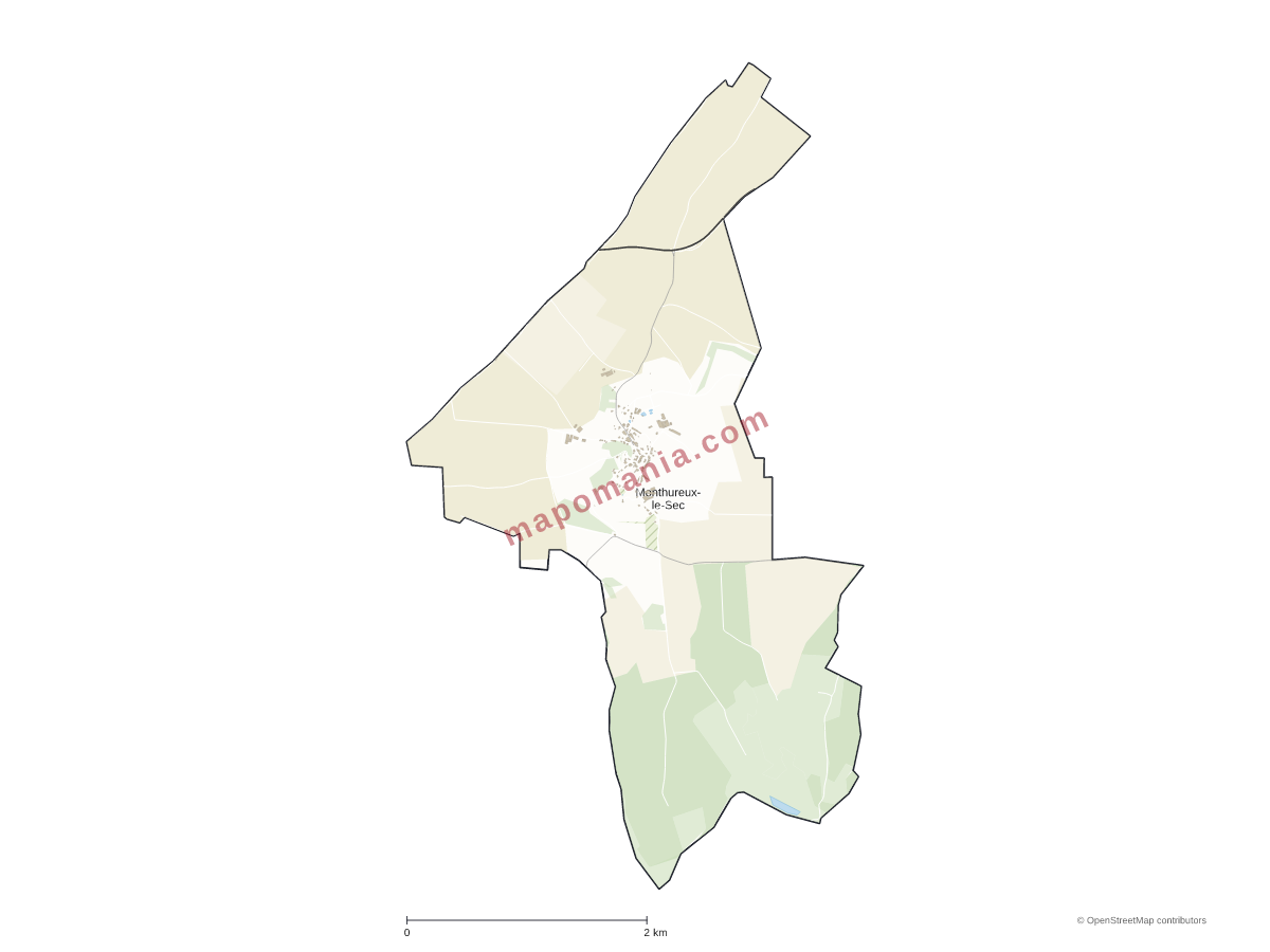 Carte de Monthureux-le-Sec à personnaliser