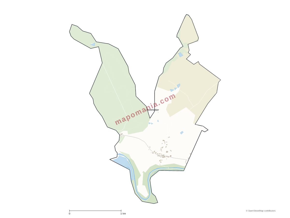 Carte de Montmotier à personnaliser