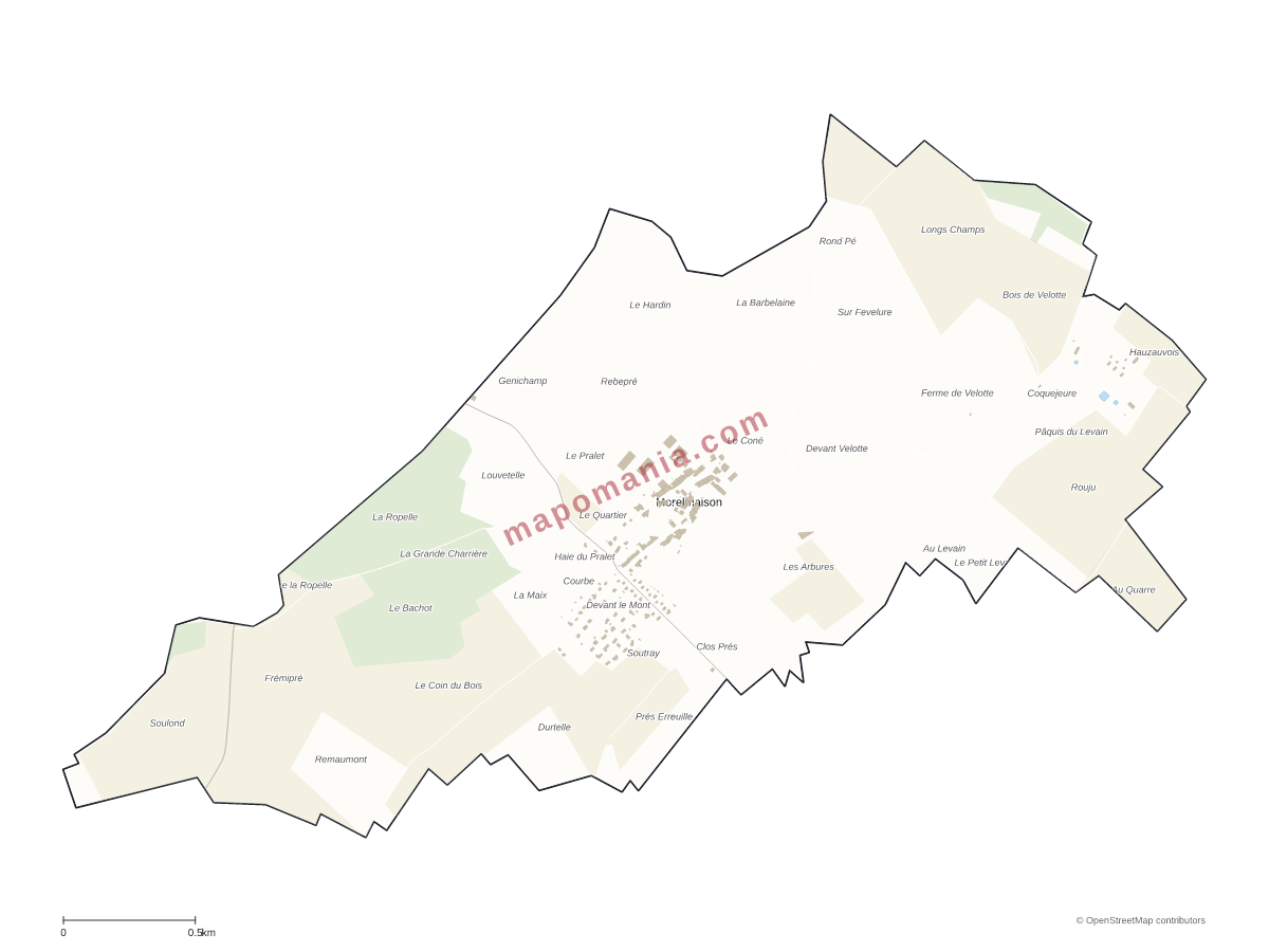 Carte de Morelmaison à personnaliser