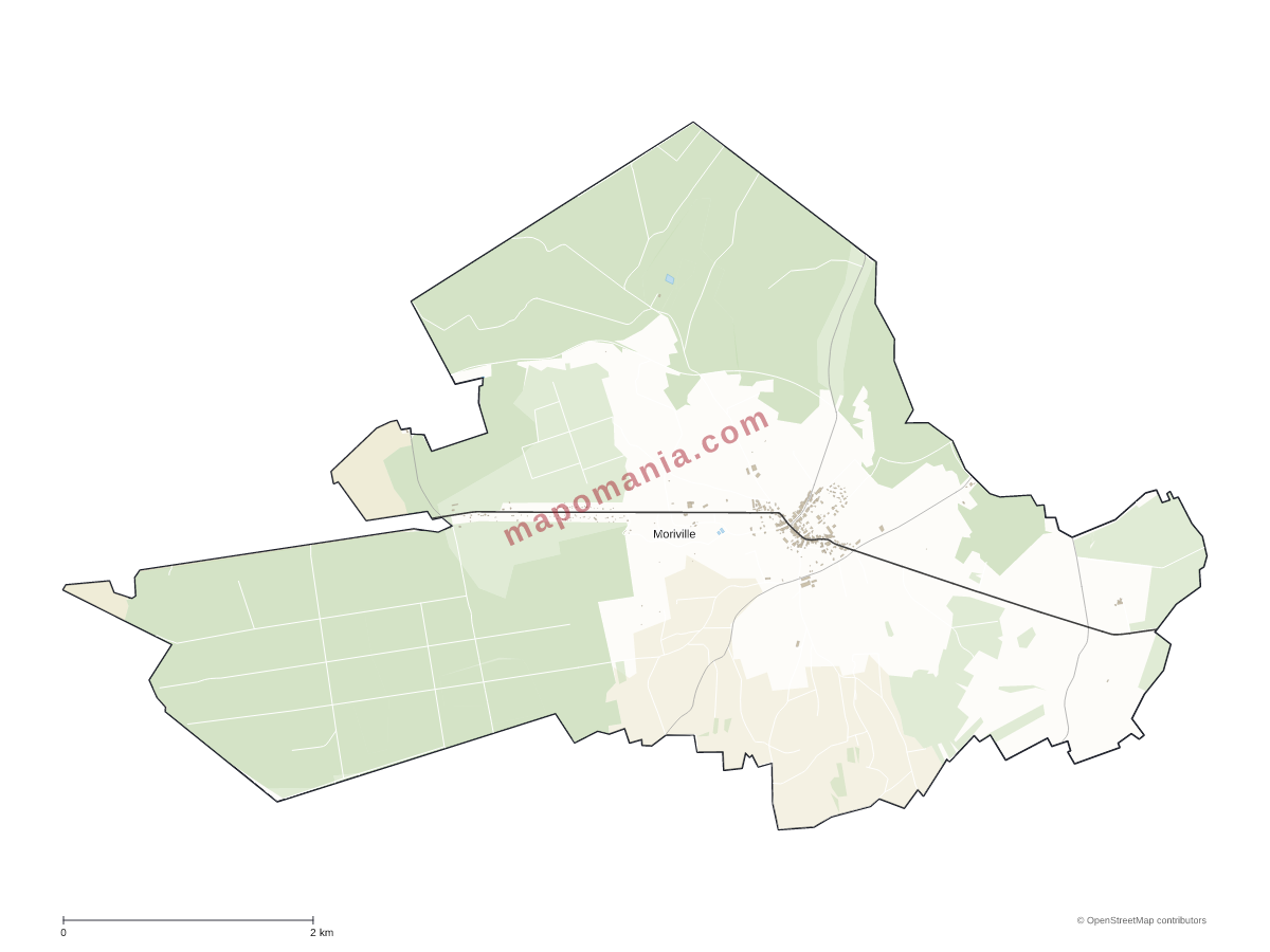 Carte de Moriville à personnaliser