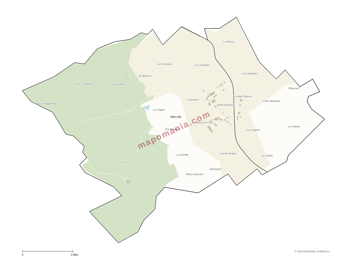 Carte de Morville à personnaliser
