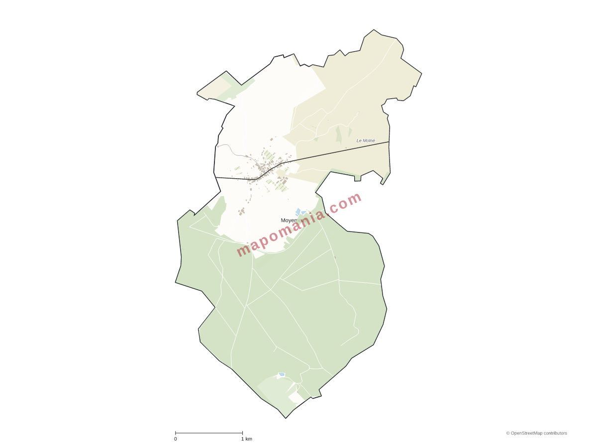 Carte de Moyemont à personnaliser