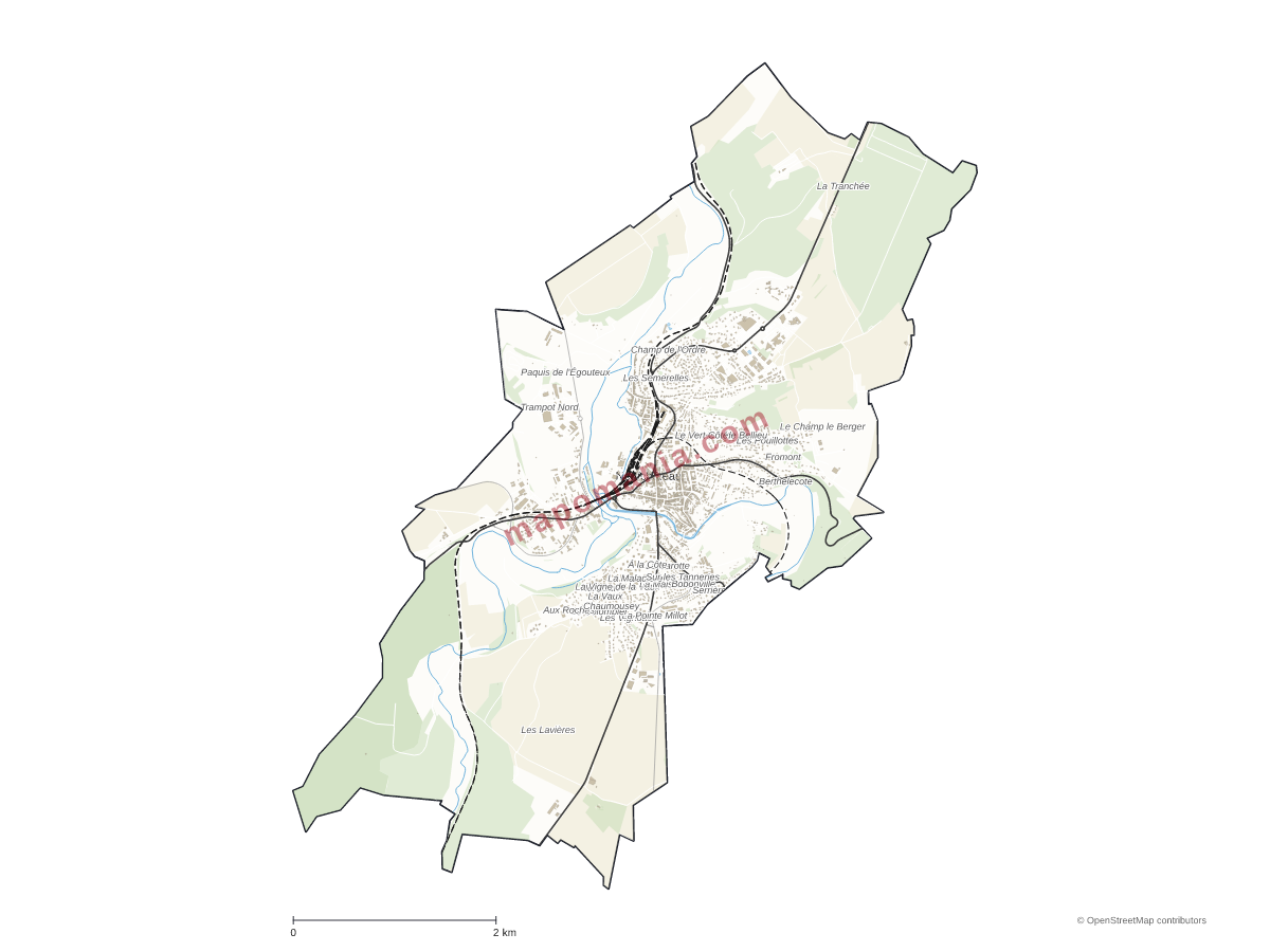 Carte de Neufchâteau à personnaliser