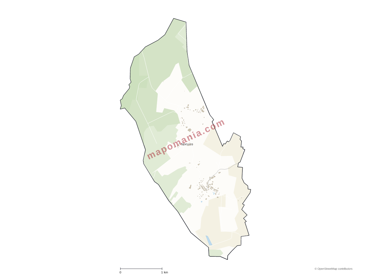 Carte de Nonville à personnaliser