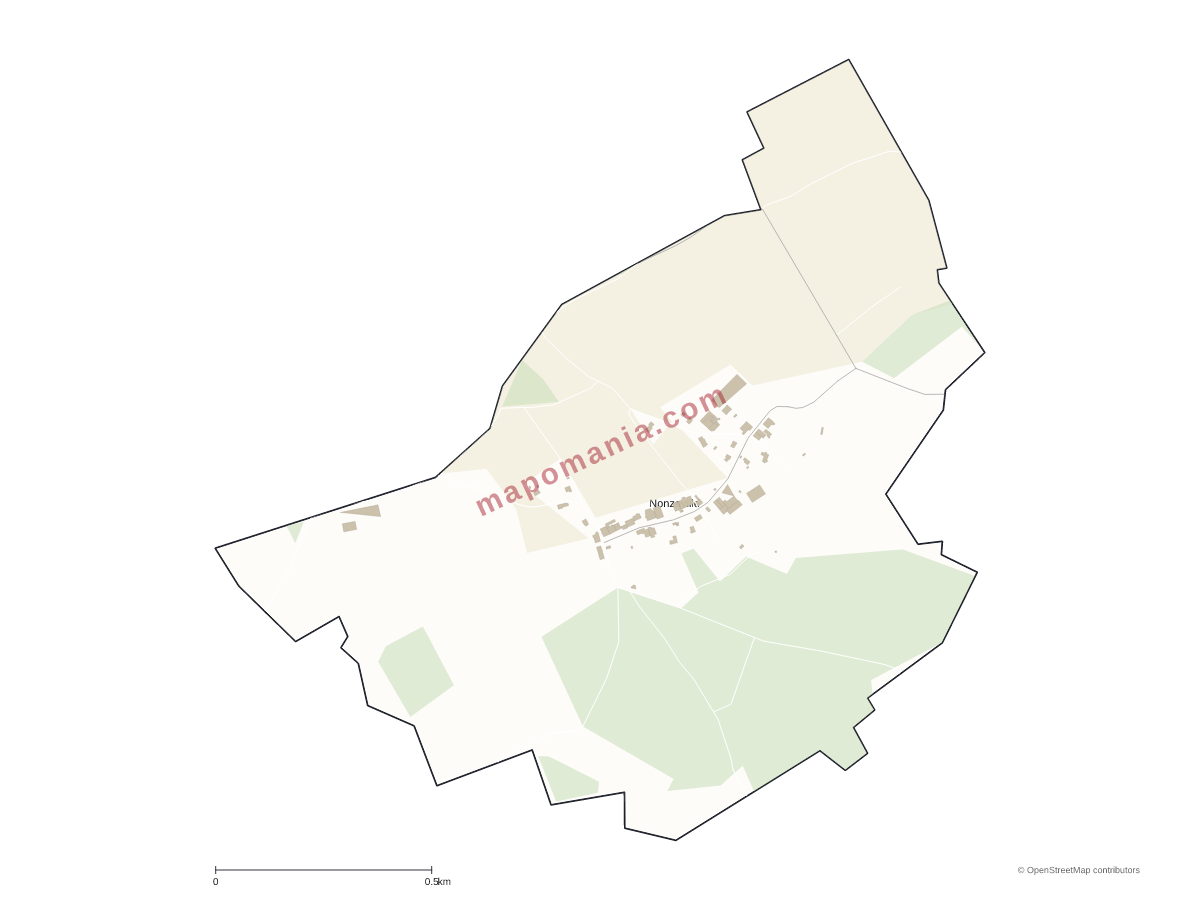 Carte de Nonzeville à personnaliser