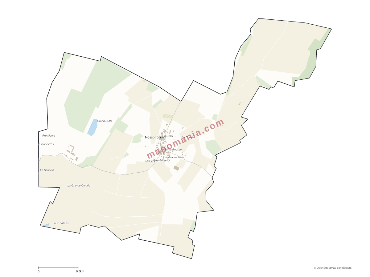 Carte de Nossoncourt à personnaliser