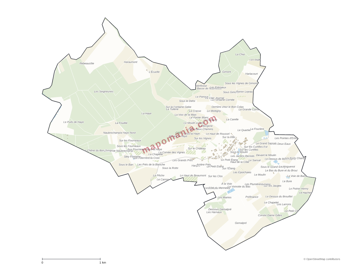 Carte de Offroicourt à personnaliser