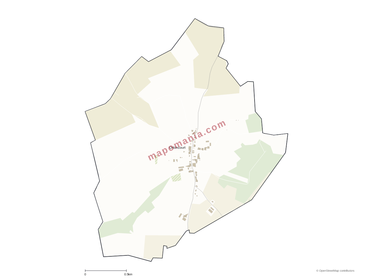 Carte de Ortoncourt à personnaliser