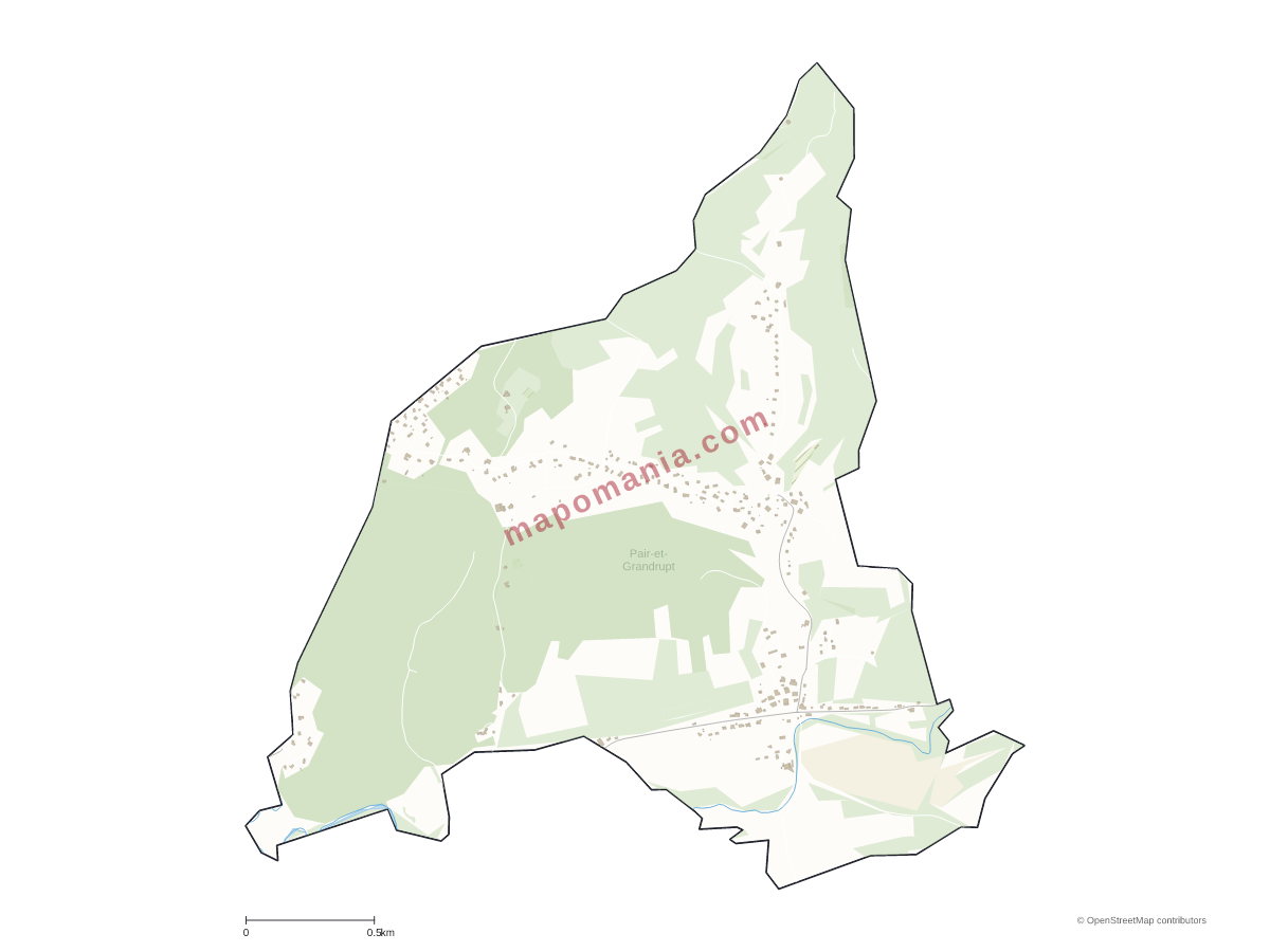 Carte de Pair-et-Grandrupt à personnaliser