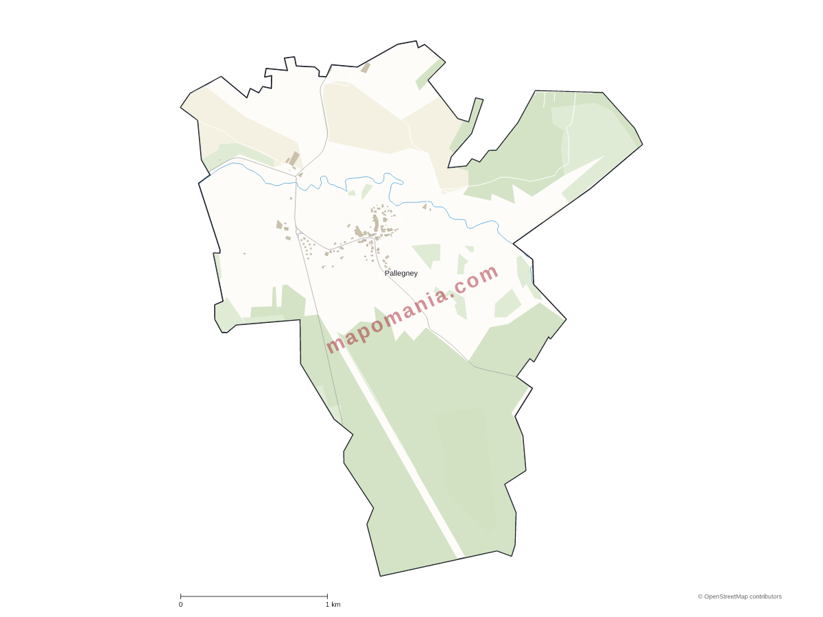 Carte de Pallegney à personnaliser