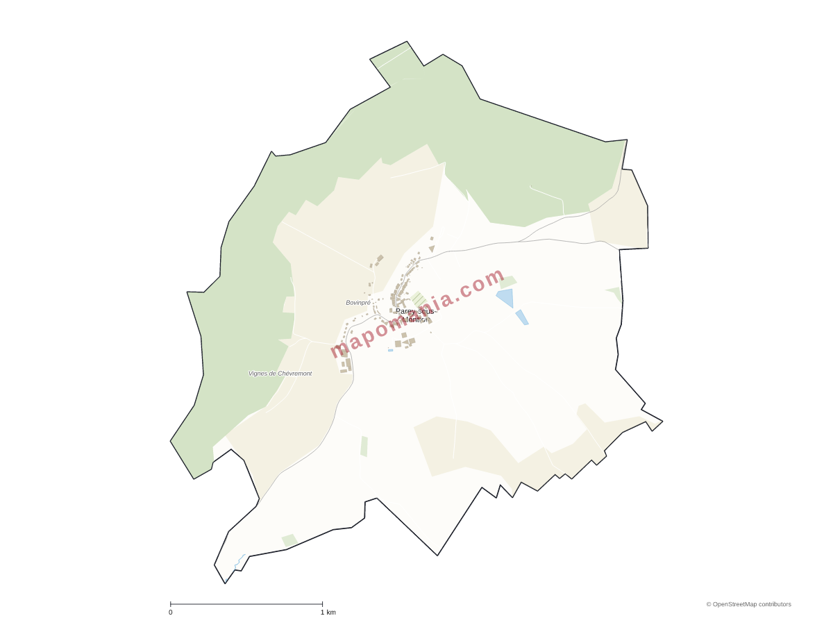 Carte de Parey-sous-Montfort à personnaliser