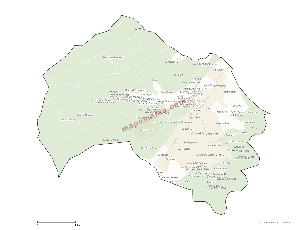 Carte de Pargny-sous-Mureau à personnaliser