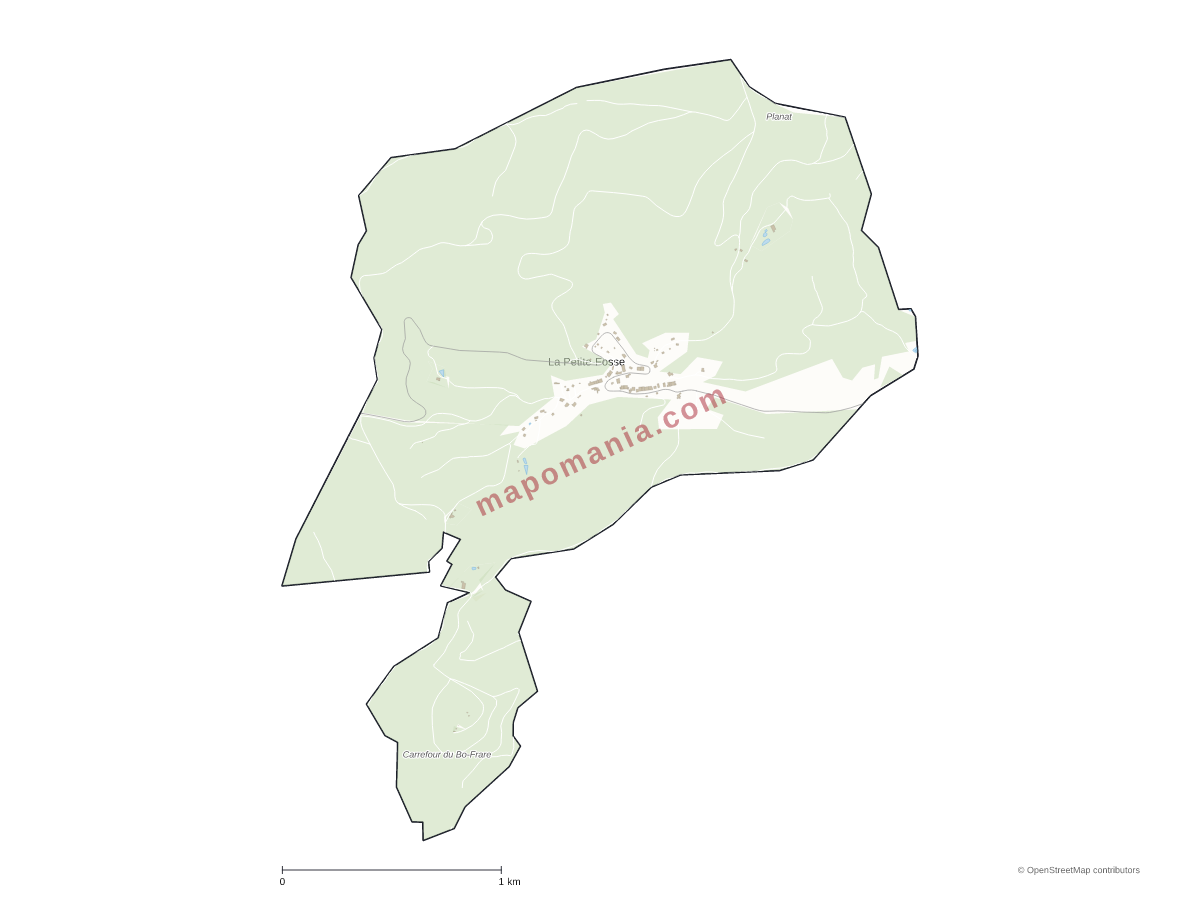 Carte de La Petite-Fosse à personnaliser