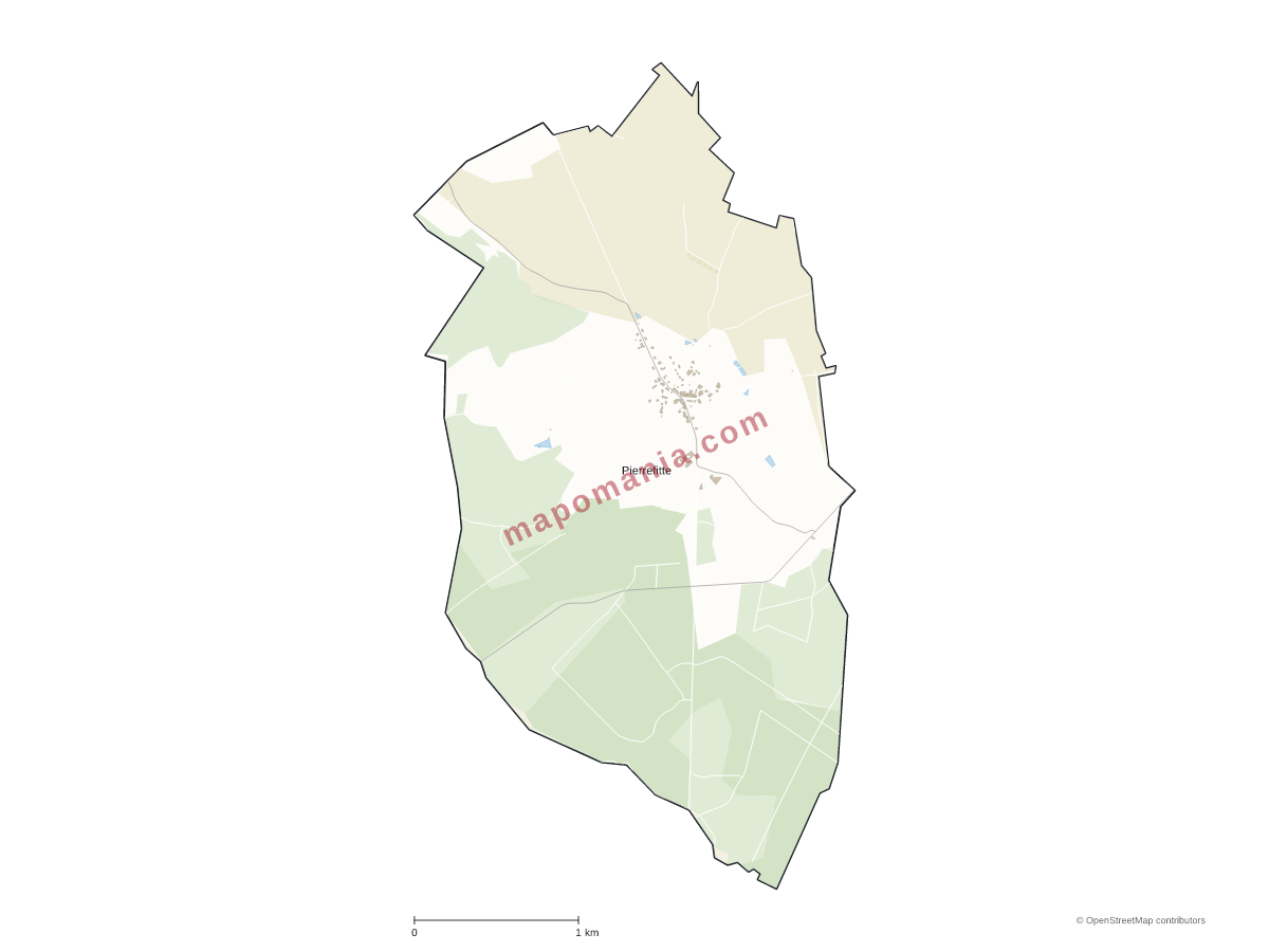 Carte de Pierrefitte à personnaliser