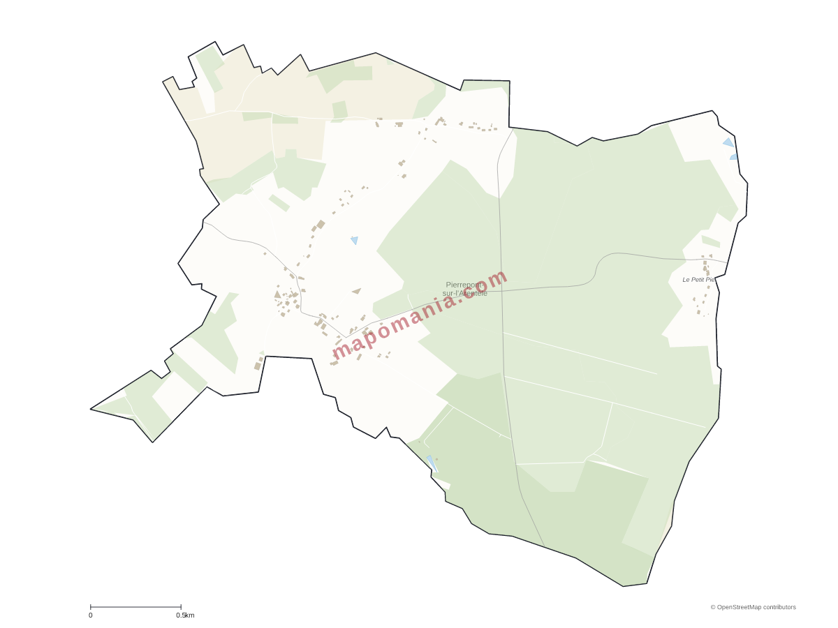 Carte de Pierrepont-sur-l'Arentèle à personnaliser