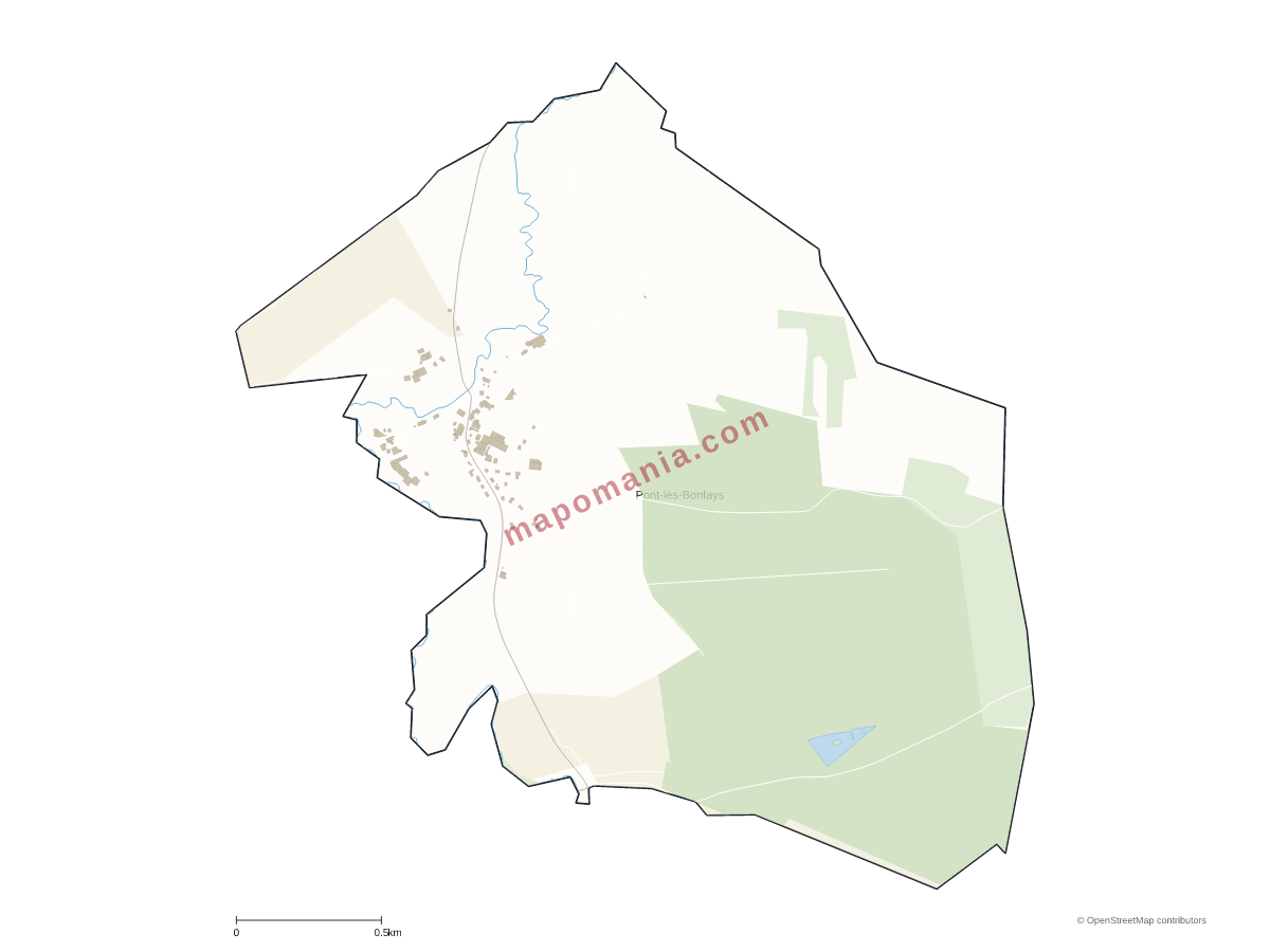 Carte de Pont-lès-Bonfays à personnaliser