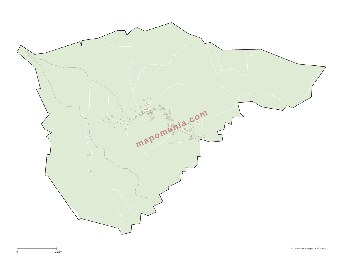 Carte de Le Puid à personnaliser