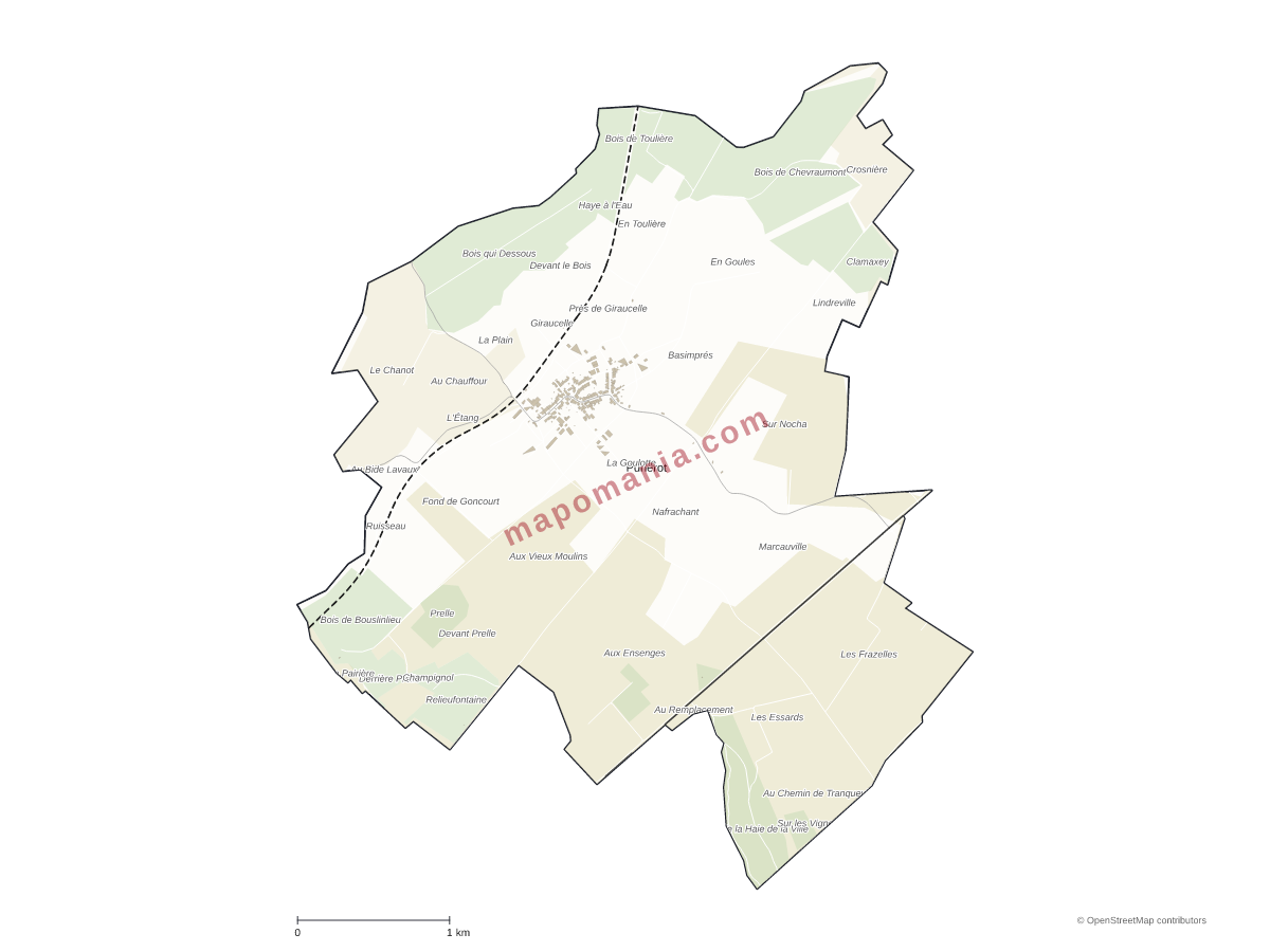 Carte de Punerot à personnaliser