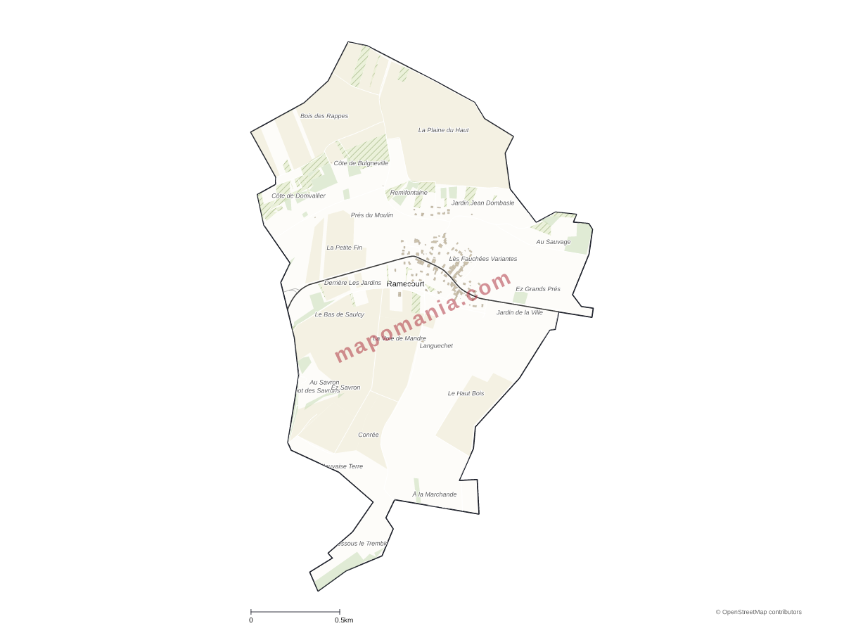 Carte de Ramecourt à personnaliser