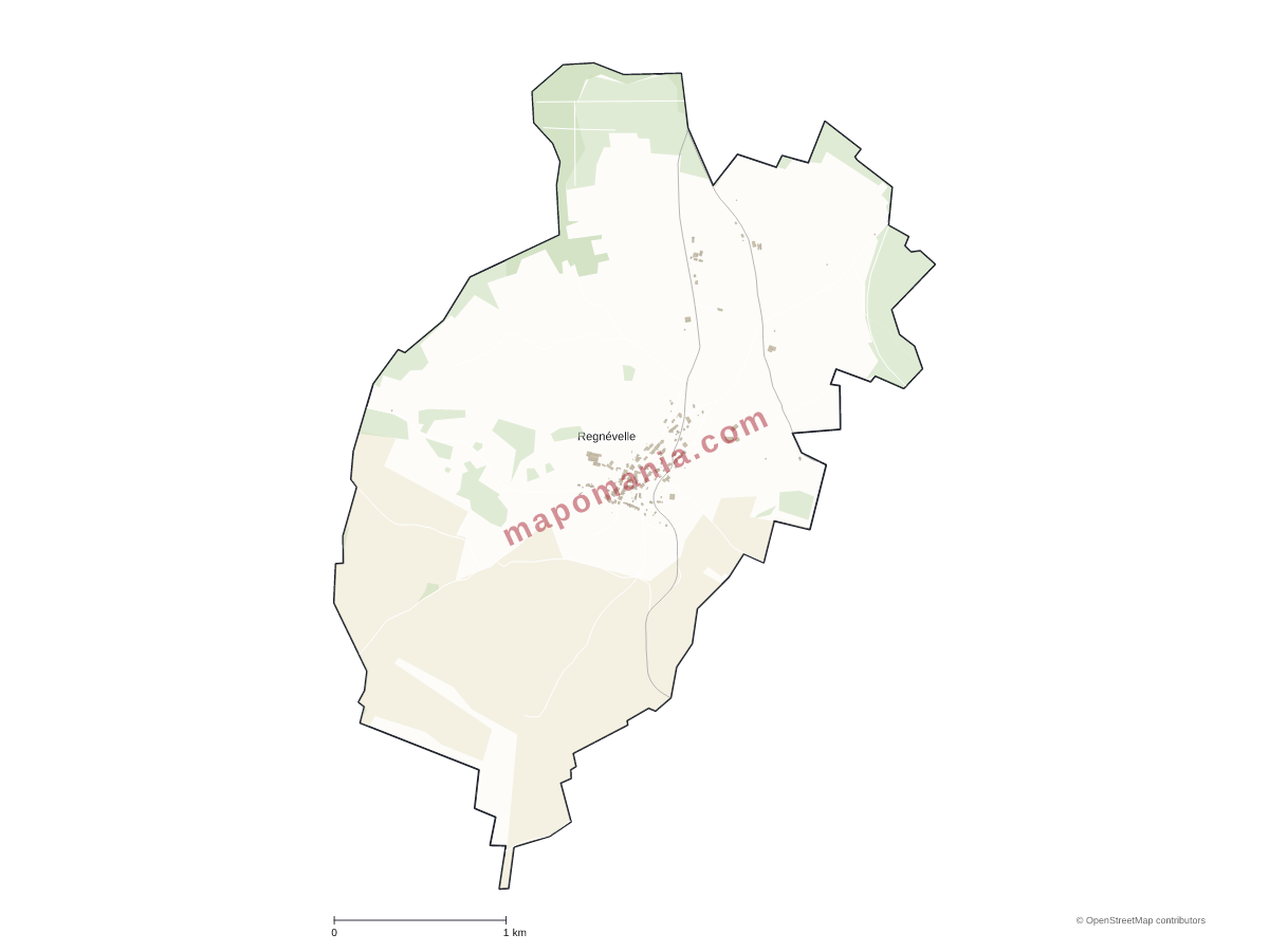 Carte de Regnévelle à personnaliser