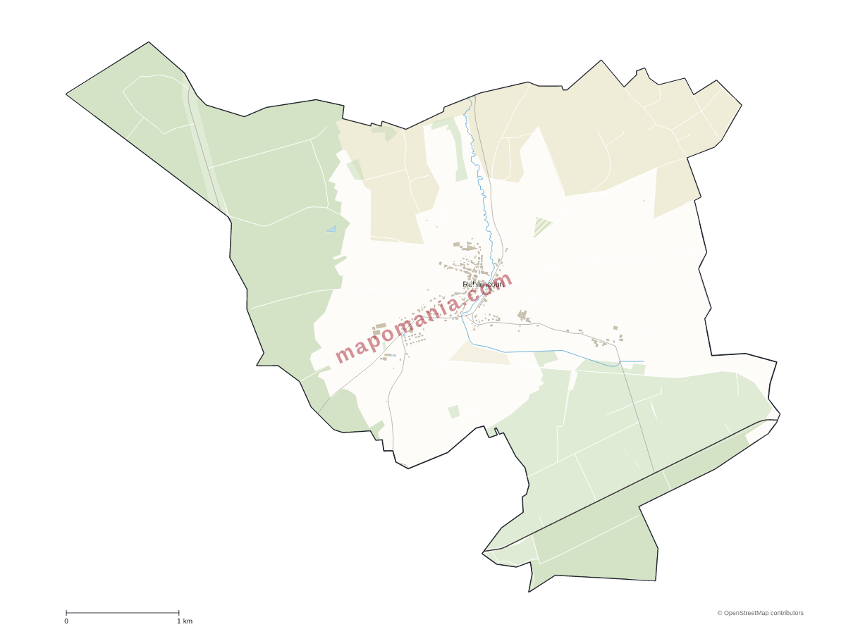 Carte de Rehaincourt à personnaliser