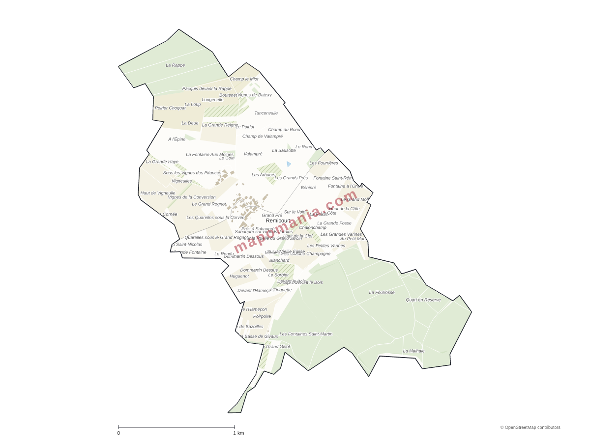 Carte de Remicourt à personnaliser