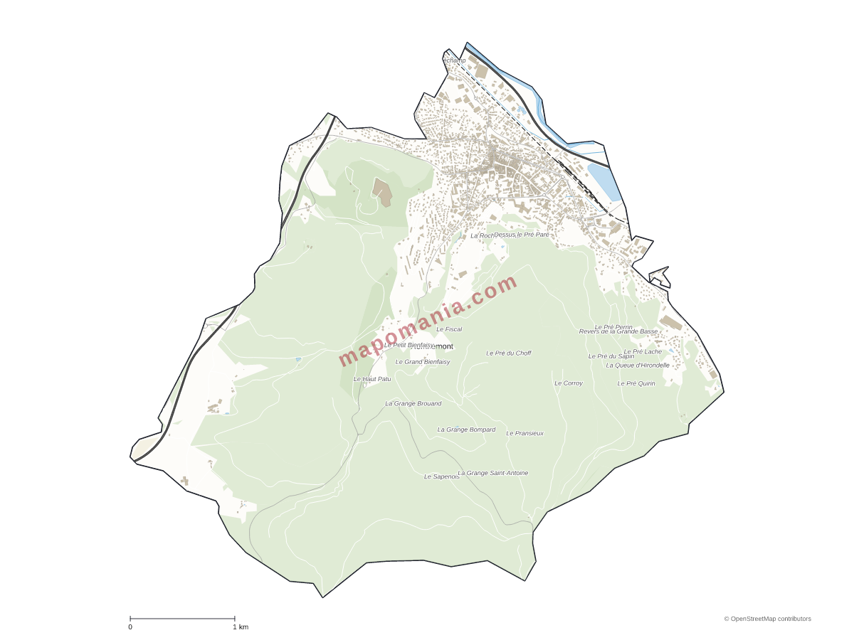 Carte de Remiremont à personnaliser