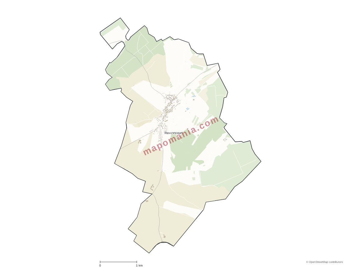 Carte de Remoncourt à personnaliser
