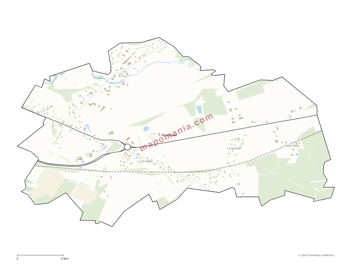 Carte de Remomeix à personnaliser