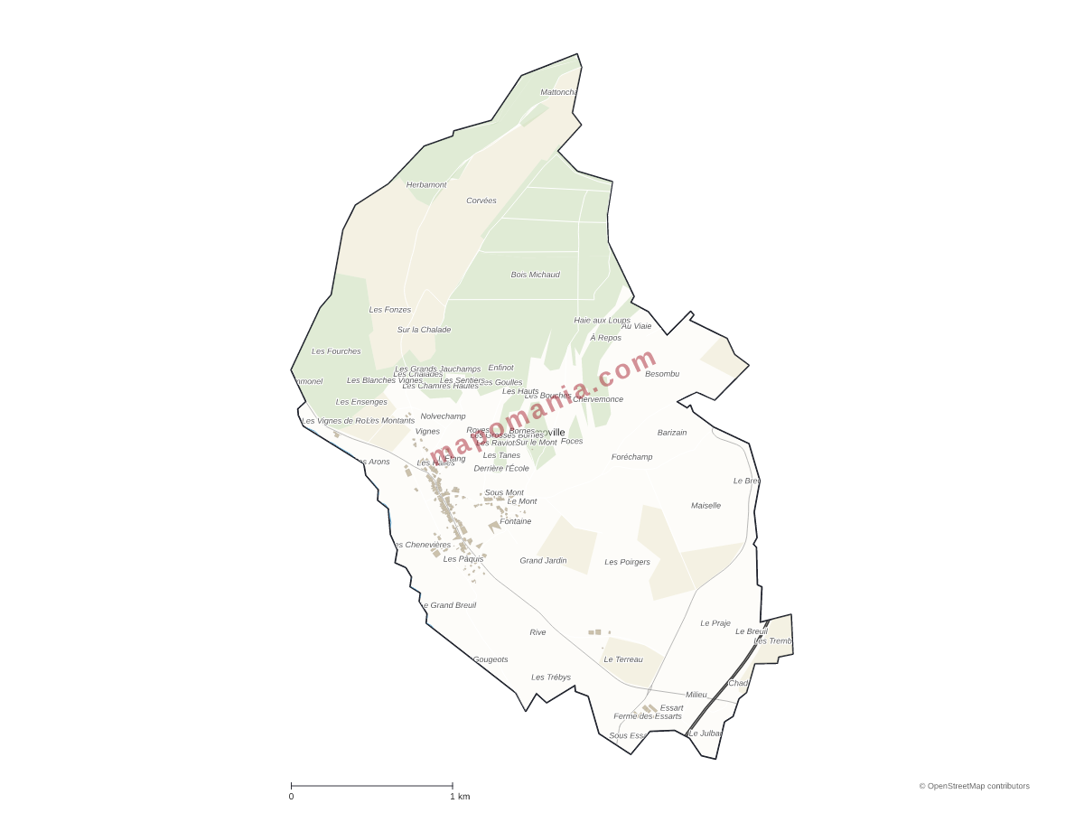 Carte de Removille à personnaliser